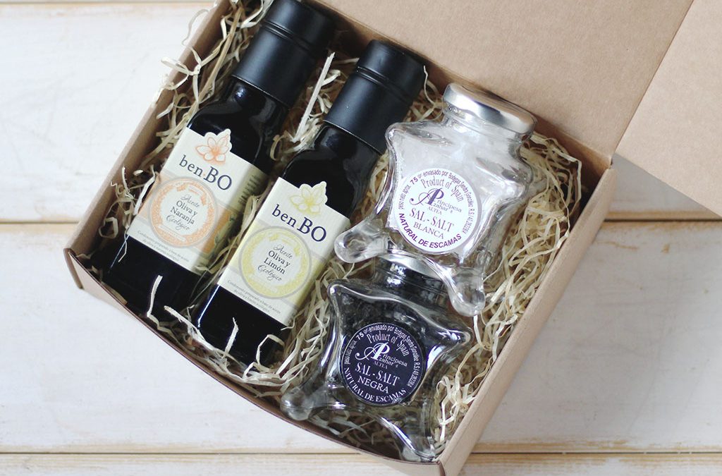 Mini Caja Regalo Aceite y Sal