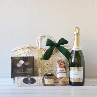 Capazo Regalo Fiestas Doradas